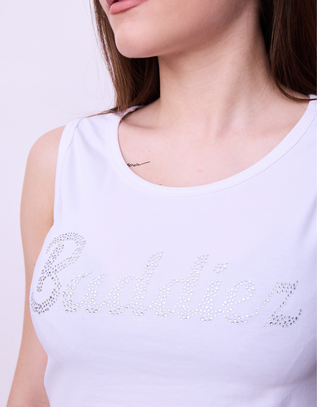 Tank top with Diamond - White