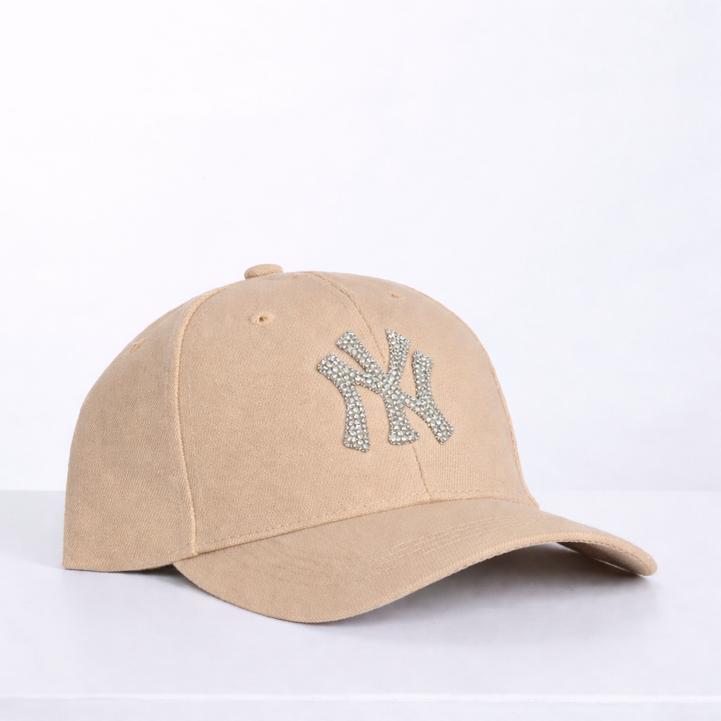 Furry Bag and Hat Set with Rhinestones