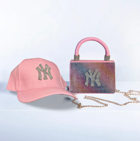 Set Borsa Furry e Cappello con Strass